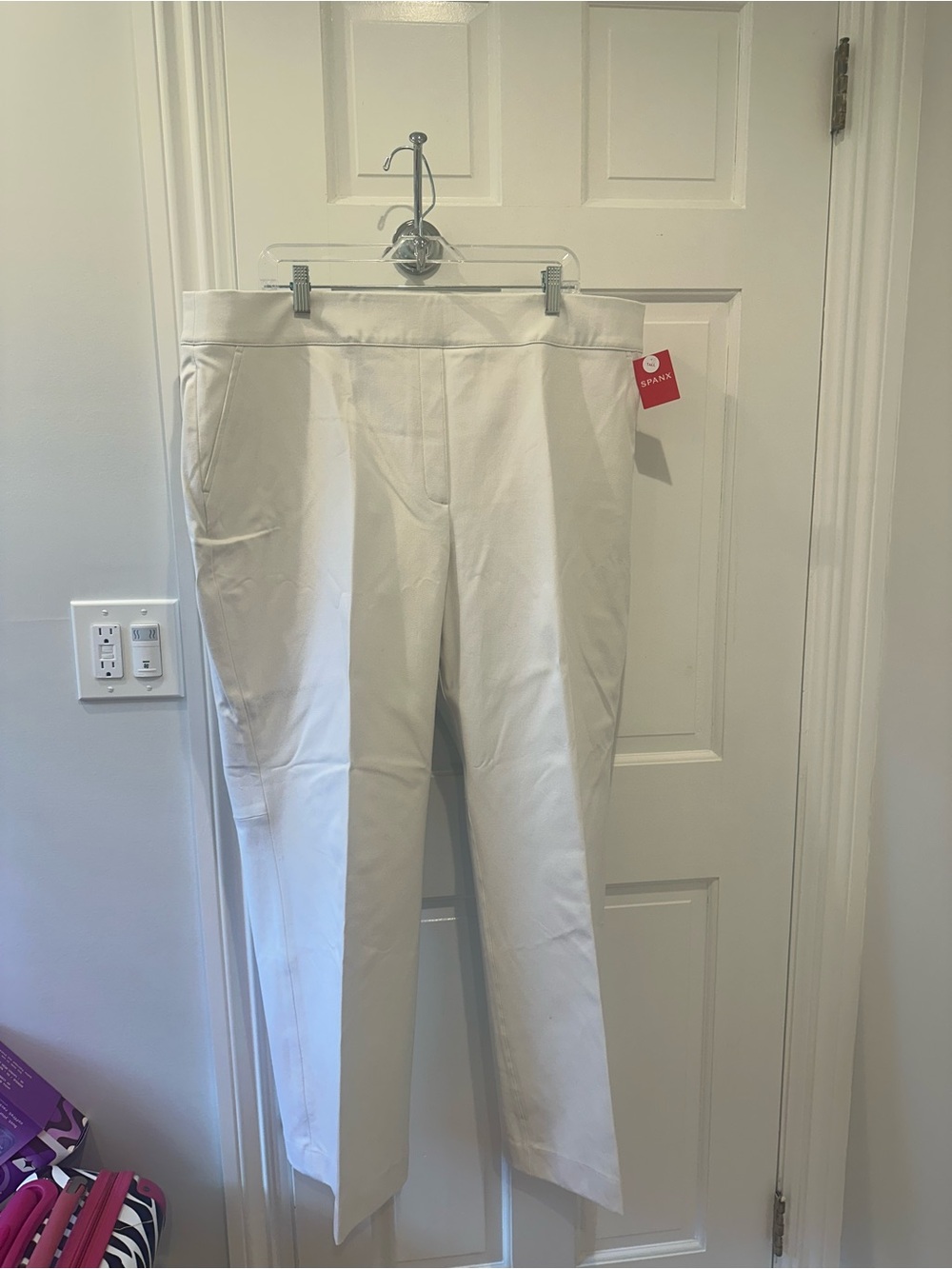New White Stretch Dress Pants Spanx